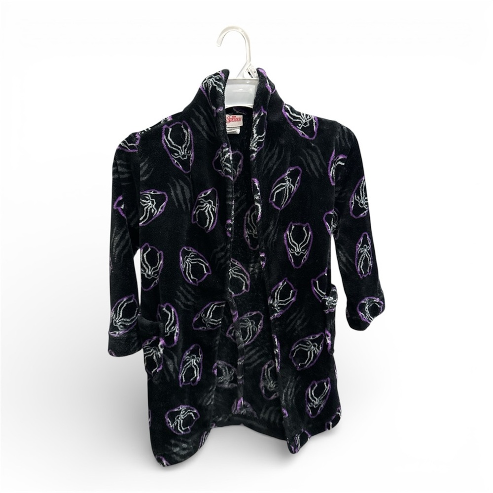 Marvel Black Panther and Purple Kids Pajama Robe